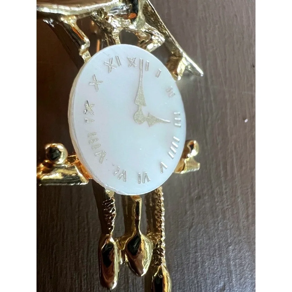 Cuckoo Clock Brooch Vintage Whimsical Pin Pendulum Retro Kitschy Charming Quirky